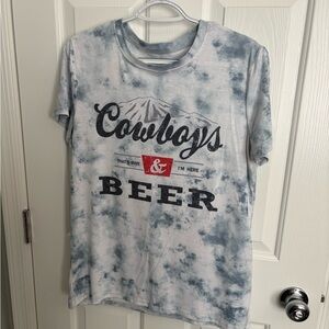 Cowboys & Beer Tie-Dye T-Shirt